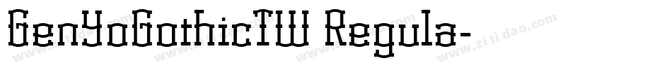 GenYoGothicTW Regula字体转换